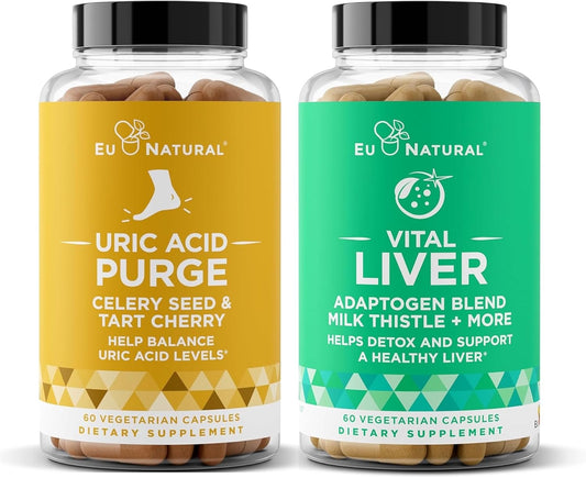 Detox Cleanse Bundle: Uric Acid Flush + Liver Support for Joint Health & Digestive Wellness