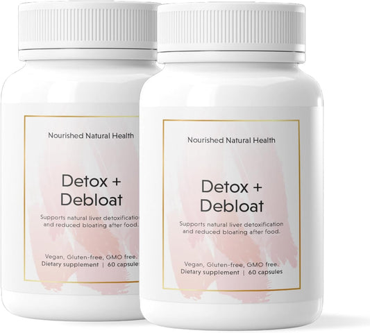 Detox & Debloat Vegan Supplement for Women - Milk Thistle & Dandelion Root - Bloating Relief & Digestion Support - 120 Capsules
