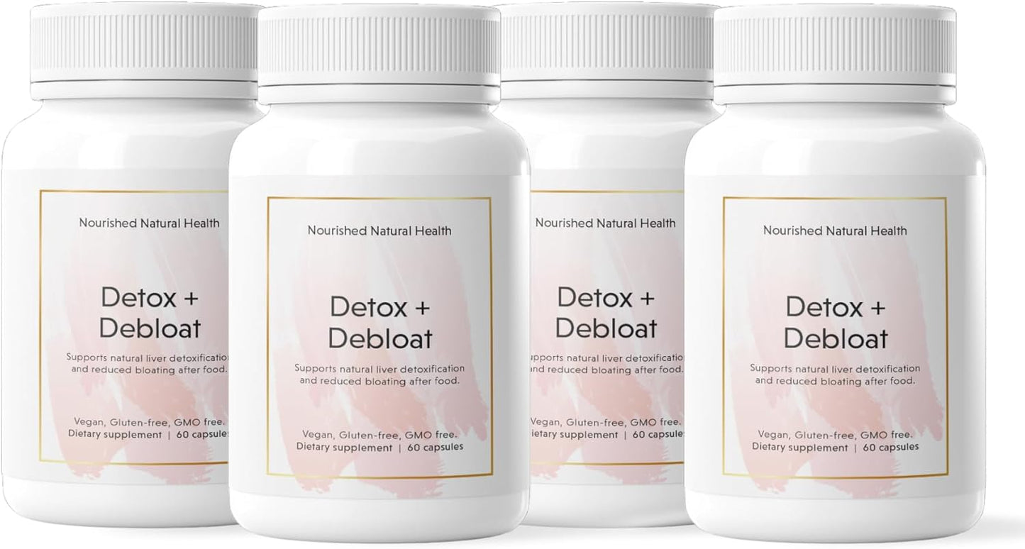 Detox & Debloat with Milk Thistle & Dandelion Root - Natural Vegan Supplement for Women - Bloating Relief & Digestion Support - 240 Capsules