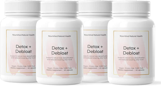 Detox & Debloat with Milk Thistle & Dandelion Root - Natural Vegan Supplement for Women - Bloating Relief & Digestion Support - 240 Capsules