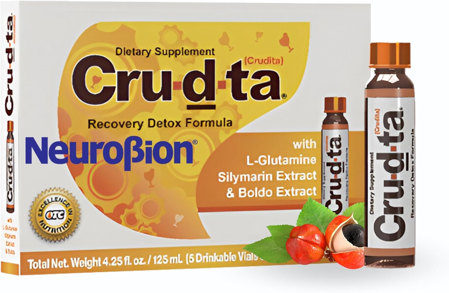 Detox Formula with L-Glutamine, Silymarin, Boldo Extract, Antioxidants, Immune Support - 5 Vials