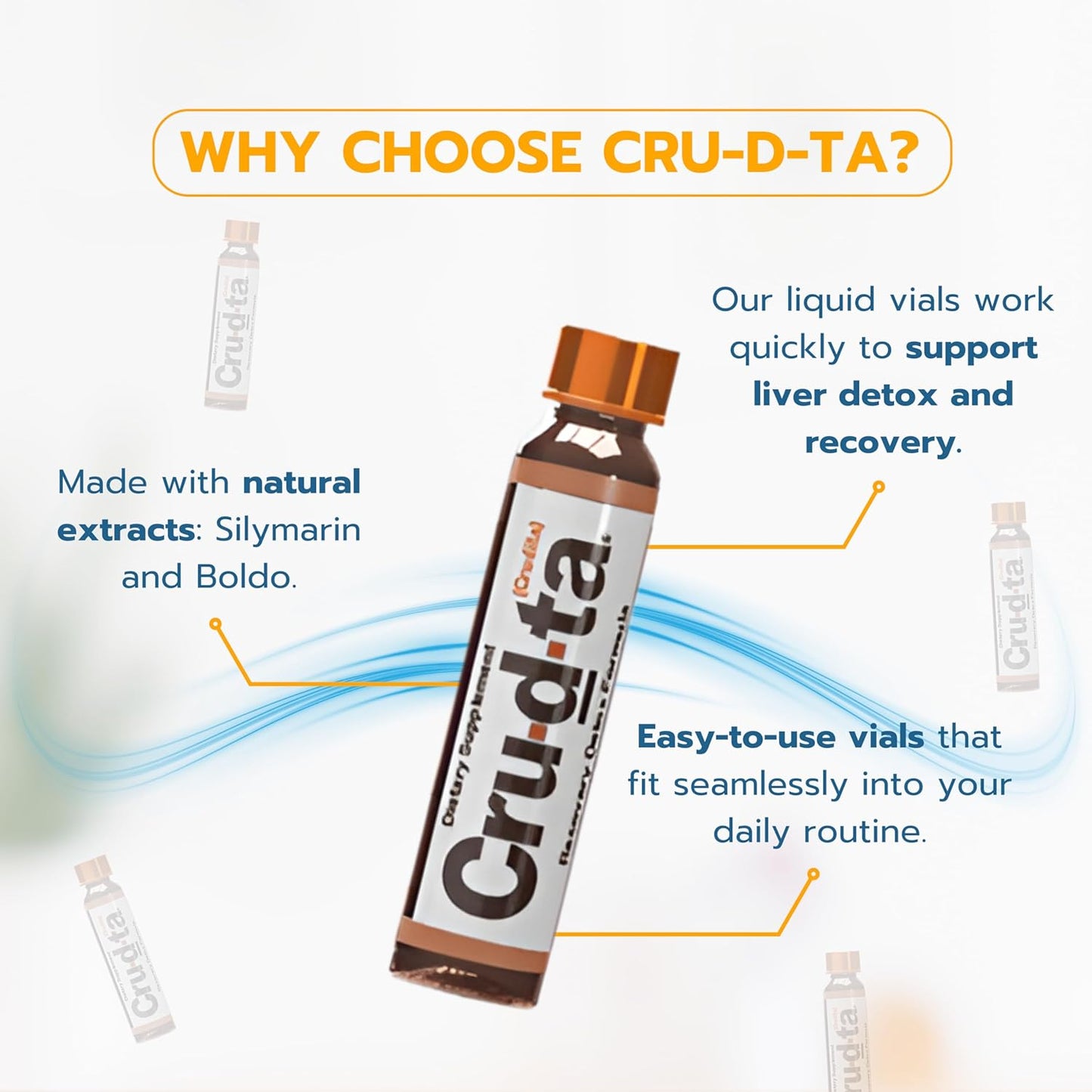 Detox Formula with L-Glutamine, Silymarin, Boldo Extract, Antioxidants, Immune Support - 5 Vials