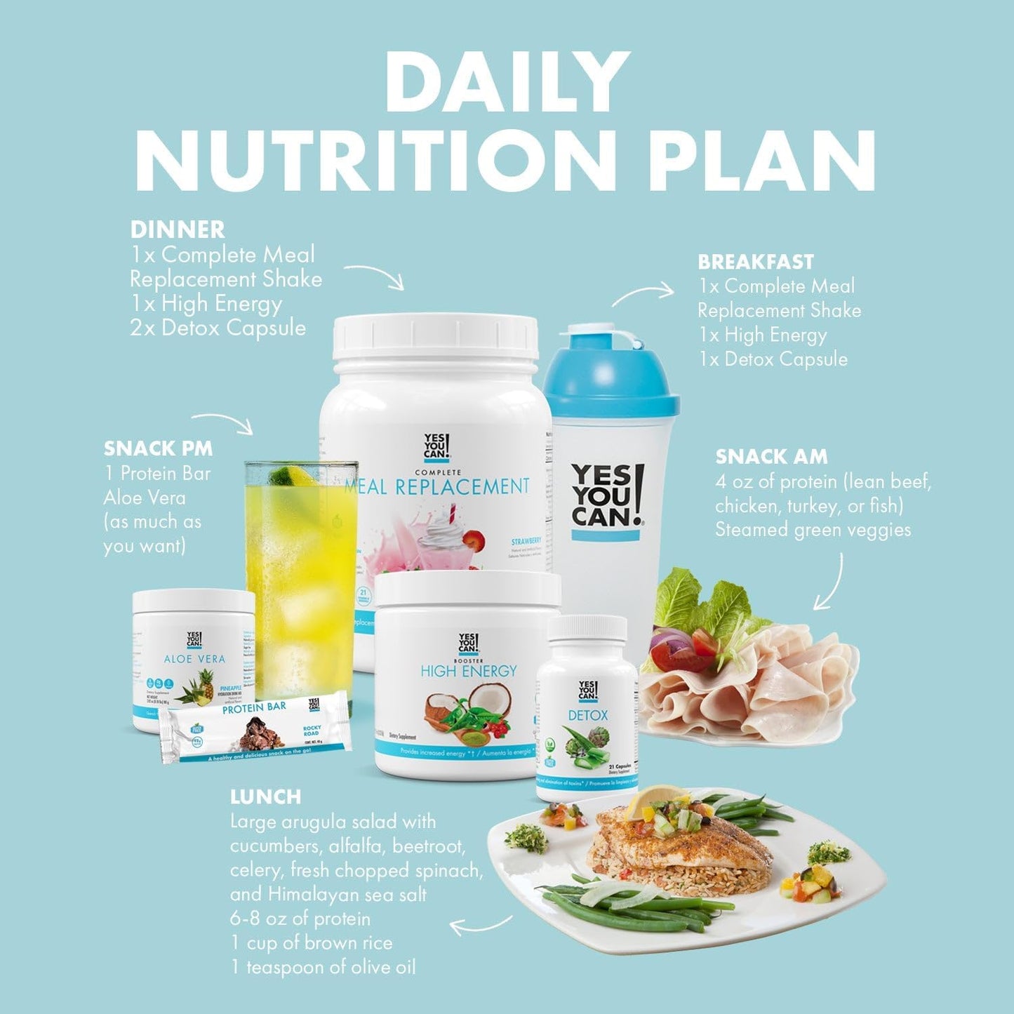 Detox Plus Kit: Vanilla Meal Replacement & Aloe Vera Mango Shake - High Energy Booster & Detox Supplement for Health Transformation