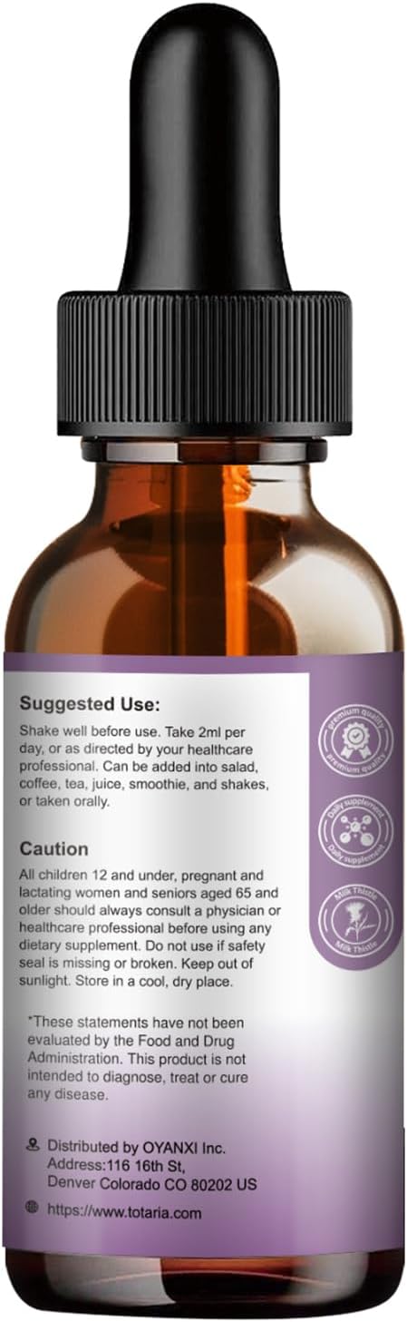 Detox & Repair Liver Cleanse Liquid - 1100mg Milk Thistle & Dandelion Root, 16+ Herbs for Active Liver Support - Vegan & Non-GMO