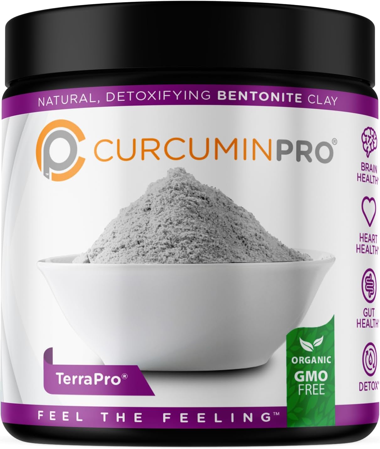 Detox Supplement with CurcuminPro TerraPro Bentonite Clay | 90g | Natural Gut and Body Health Support