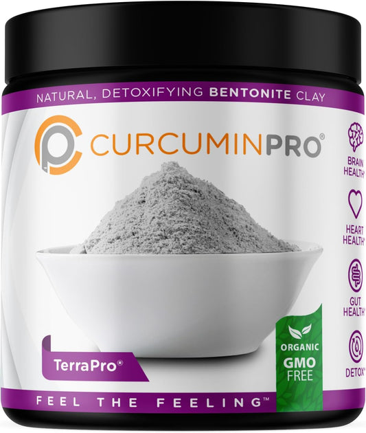 Detox Supplement with CurcuminPro TerraPro Bentonite Clay | 90g | Natural Gut and Body Health Support
