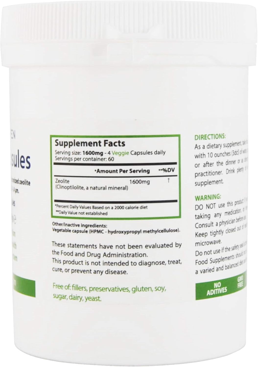 Detox Zeolite Capsules | 95% Clinoptilolite | 3X Activated | Natural Mineral | Heiltropfen®