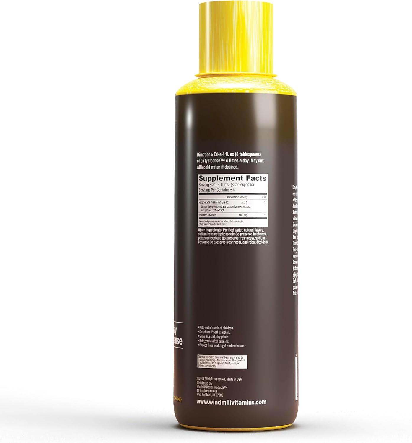 Detoxifying Lemon Drink with Volcanic Charcoal, Ginger, and Dandelion Extract - 4 Servings