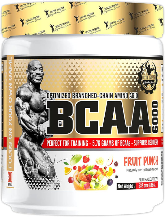 Dexter Jackson Gold Series BCAA - Fruit Punch Flavor - 226g (30 Servings) - Advanced Amino Acids for Muscle Recovery & Endurance