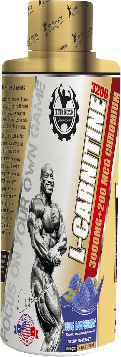 Dexter Jackson Gold Series L-Carnitine 3200 Blue Raspberry - 473.28 Ml (32 Servings)