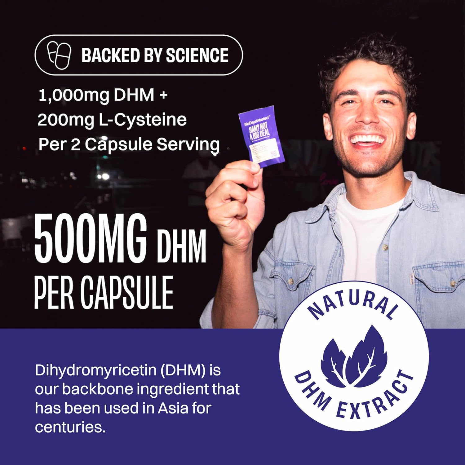 DHM Detox 5 Portable Servings for Next Day Recovery with Optimized Blend of DHM and Vitamins