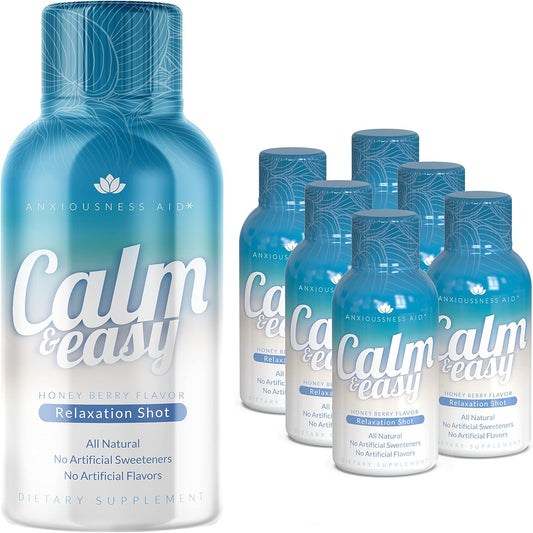 Diamond Clouds Stress Relief Shot - Calming Adaptogen Drink with KSM-66 Ashwagandha and Suntheanine L-Theanine for Relaxation, Focus, and Mood Support | 2 oz Liquid Bottle (6 Pack)