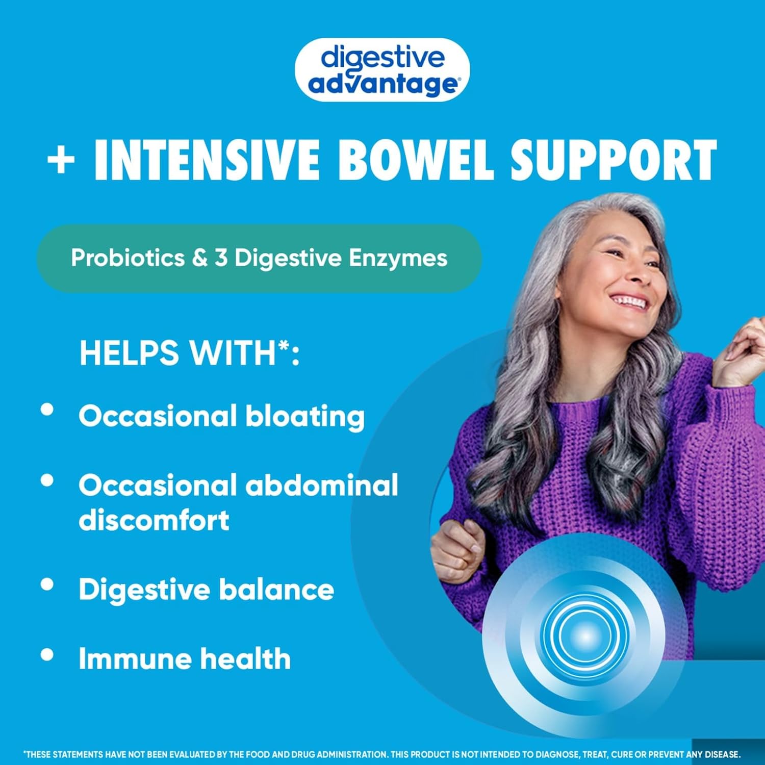 Digestive Advantage IBS Probiotics for Women and Men - Gut Health, Bloating & Immune Support - 96 Capsules