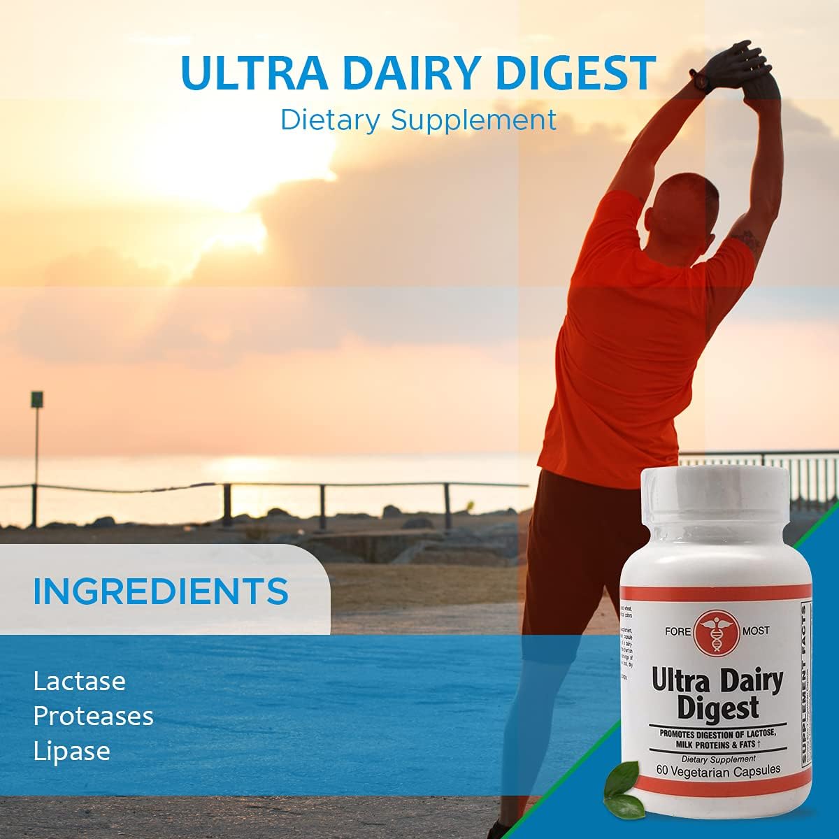 Digestive Enzyme Supplement for Holistic Health, Supports Digestion and Energy, 60 Capsules