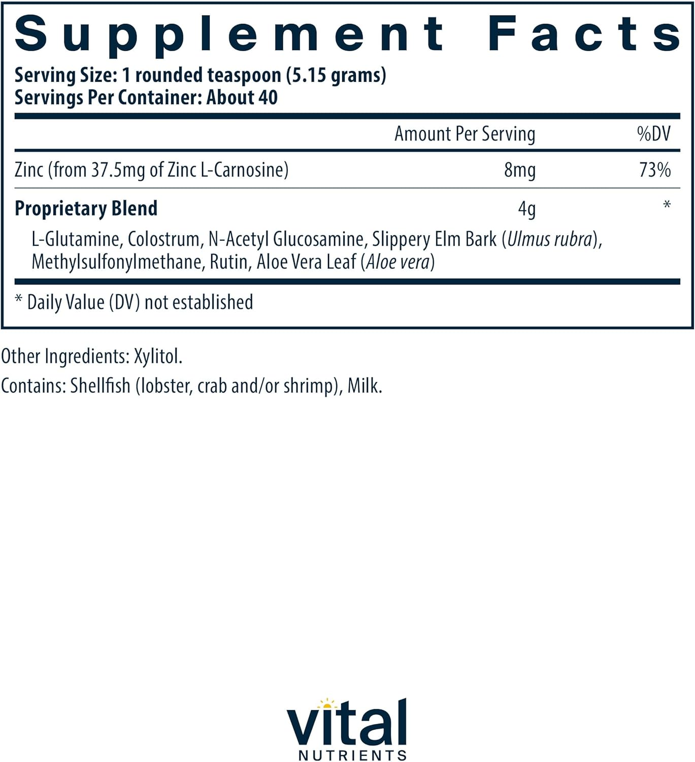 Digestive Enzyme Supplement with L Glutamine and Zinc for Gut Health - Gluten Free Powder for Leaky Gut - 40 Servings