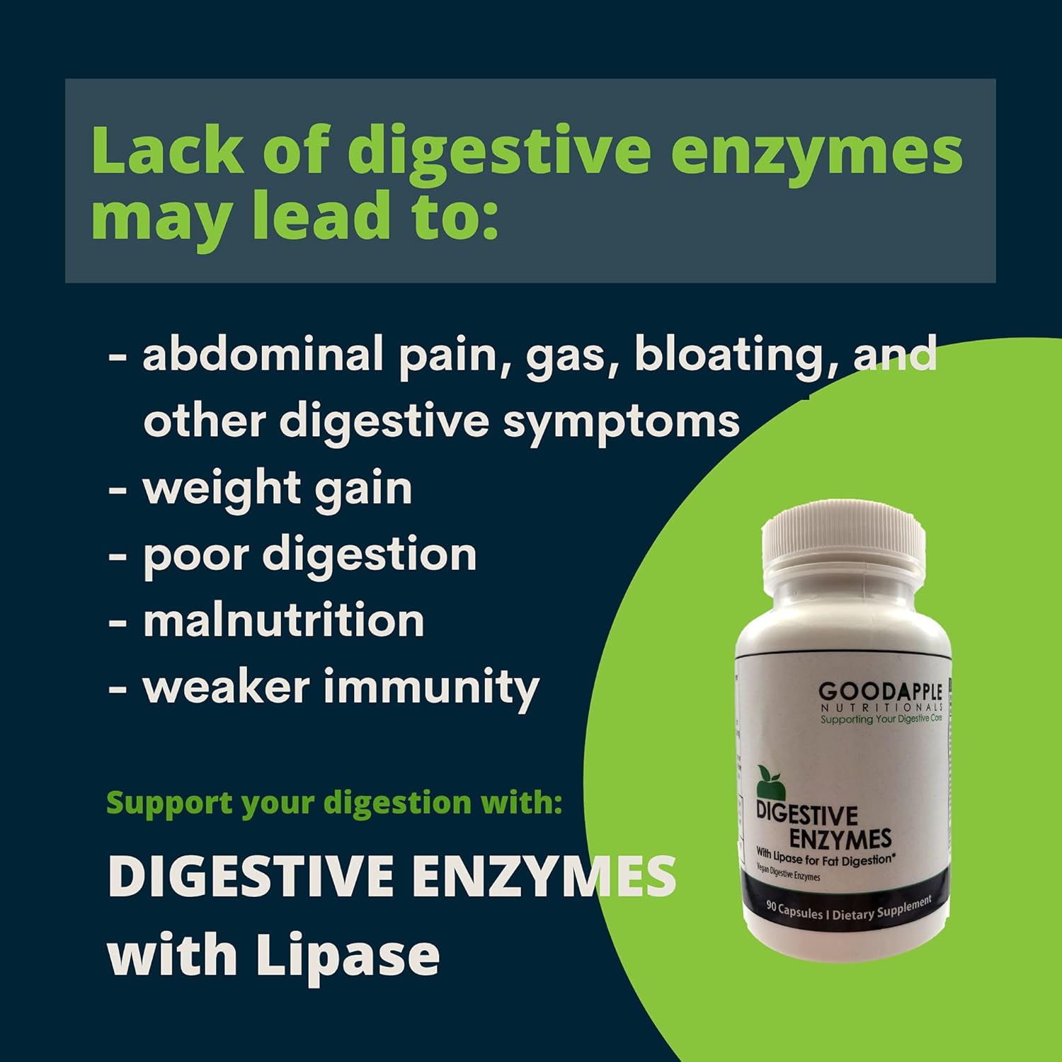 Digestive Enzymes Elite for Gallbladder & Bloating Support - Vegan & Natural - 90 Capsules