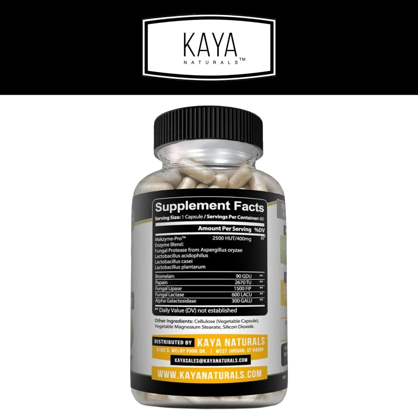 Digestive Enzymes with Prebiotics & Probiotics for Constipation & Bloating Relief - Weight Management Support - Immune Function Aid - 60 Veggie Capsules