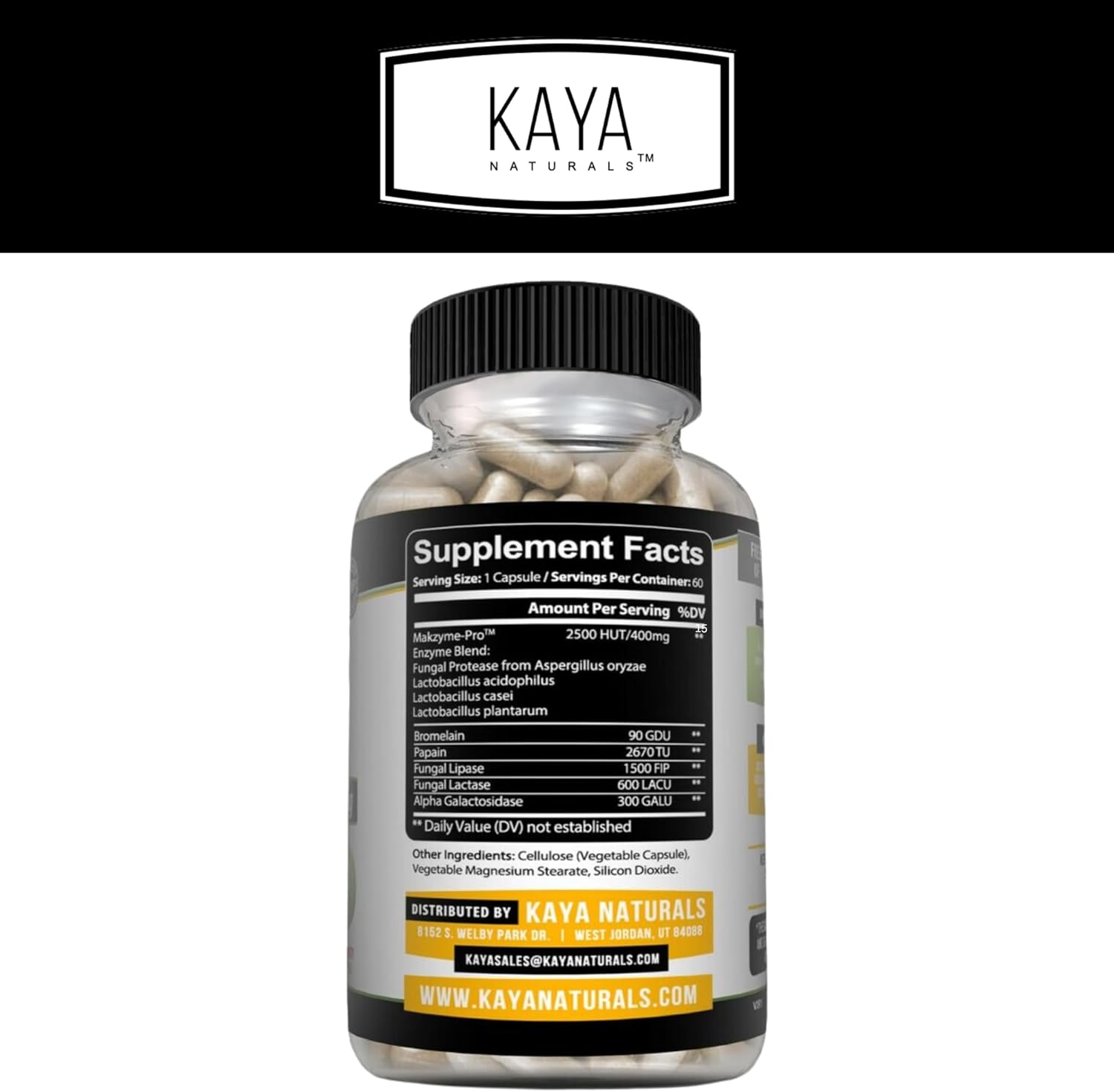 Digestive Enzymes with Prebiotics & Probiotics for Constipation & Bloating Relief - Weight Management Support - Immune Function Aid - 60 Veggie Capsules
