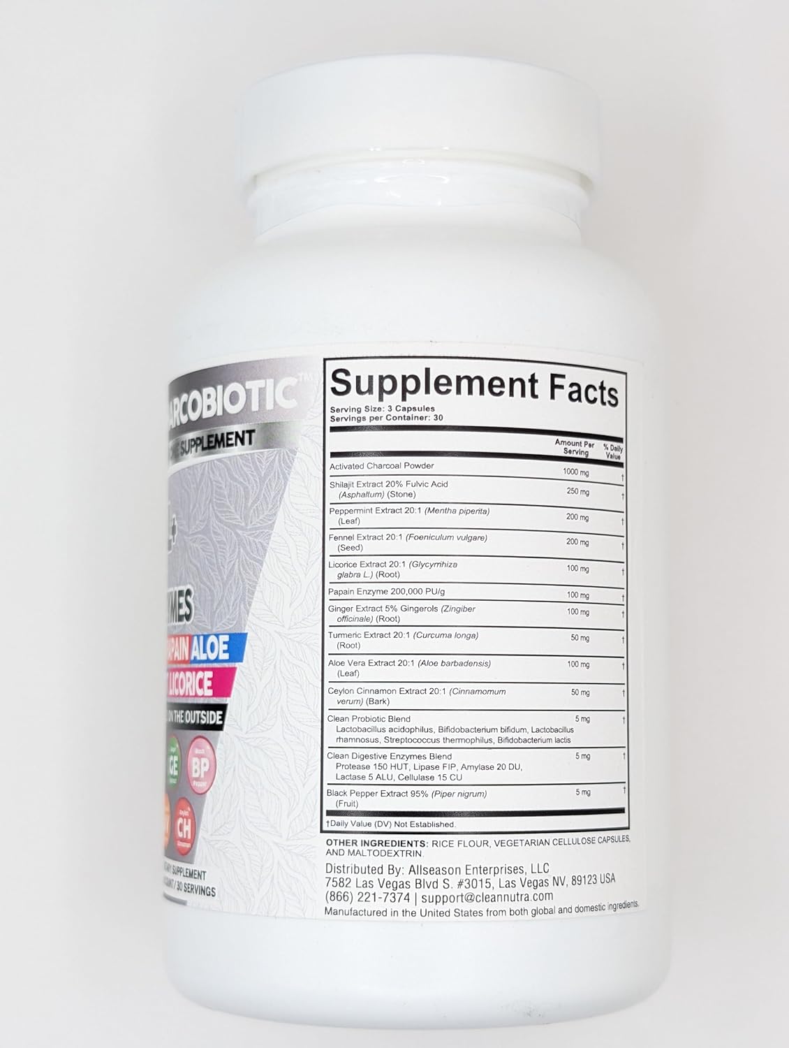 Digestive Health Bundle: Activated Charcoal, Shilajit, Probiotics, Enzymes, & Herbs for Gut Health