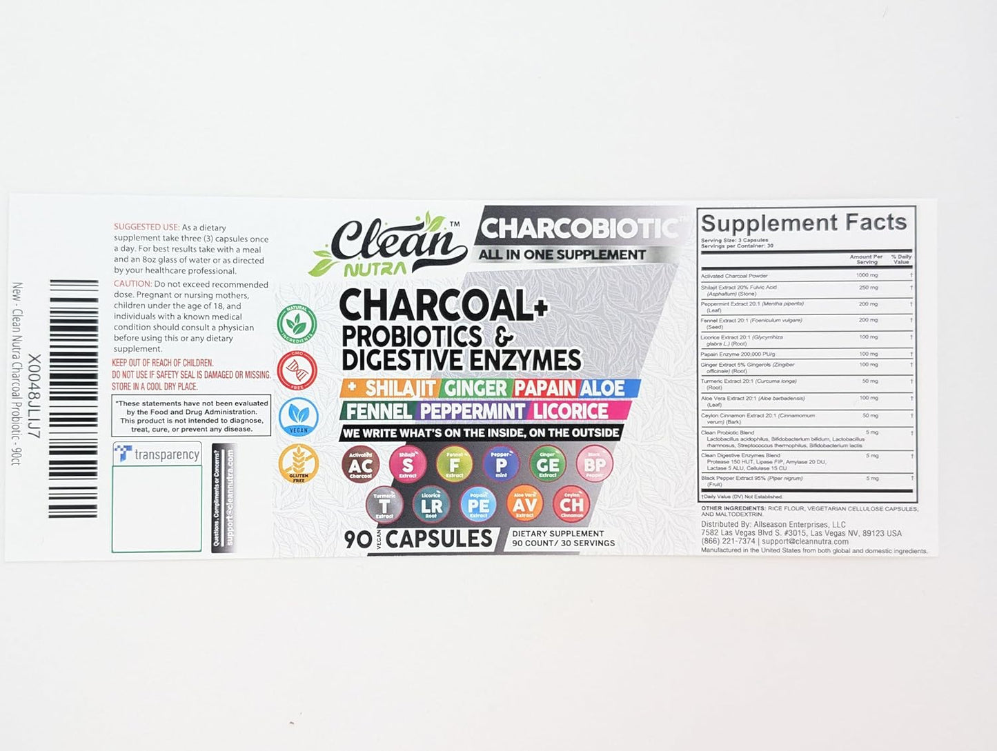 Digestive Health Bundle: Activated Charcoal, Shilajit, Probiotics, Enzymes, & Herbs for Gut Health