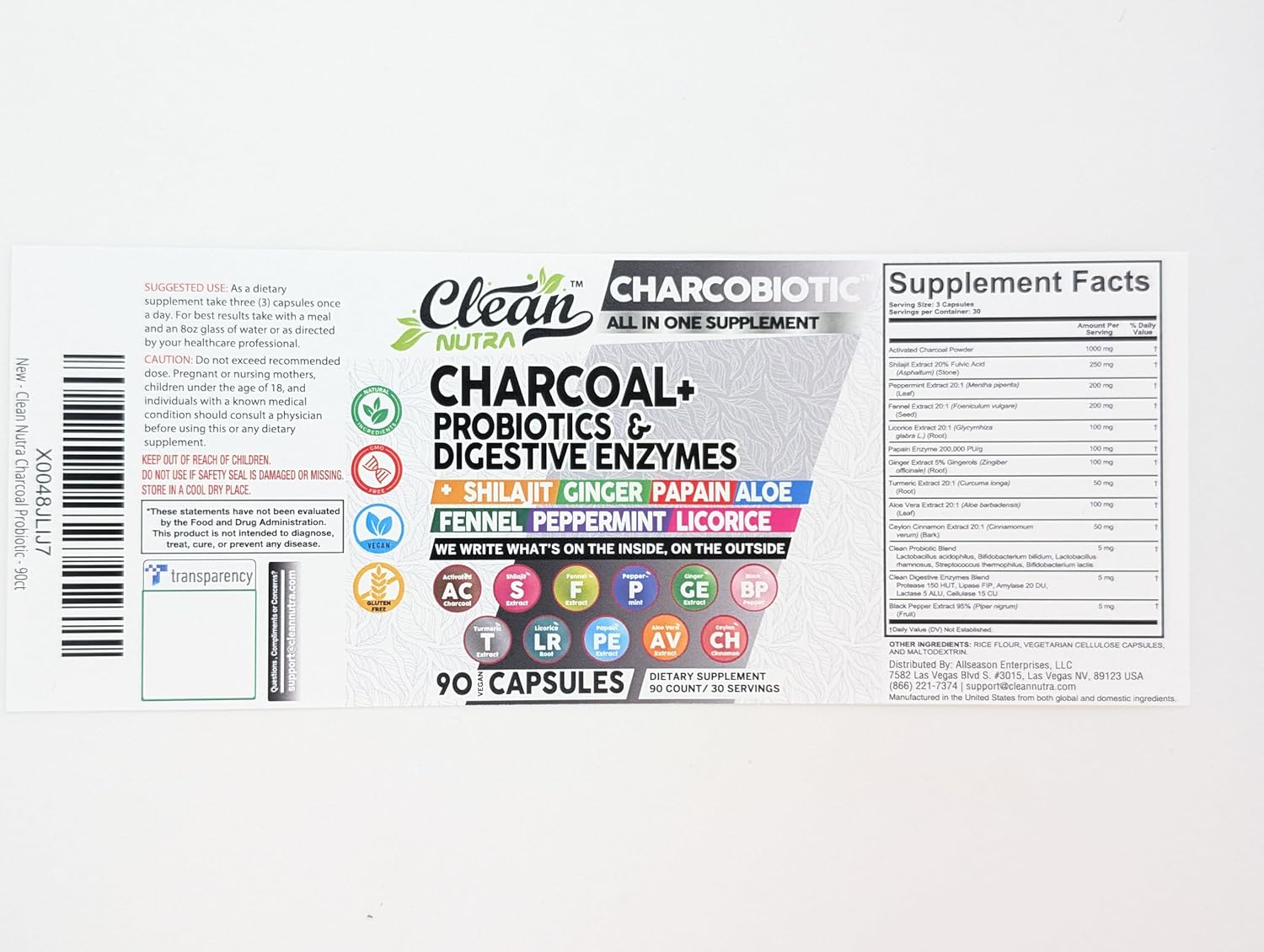 Digestive Health Bundle: Activated Charcoal, Shilajit, Probiotics, Enzymes, & Herbs for Gut Health