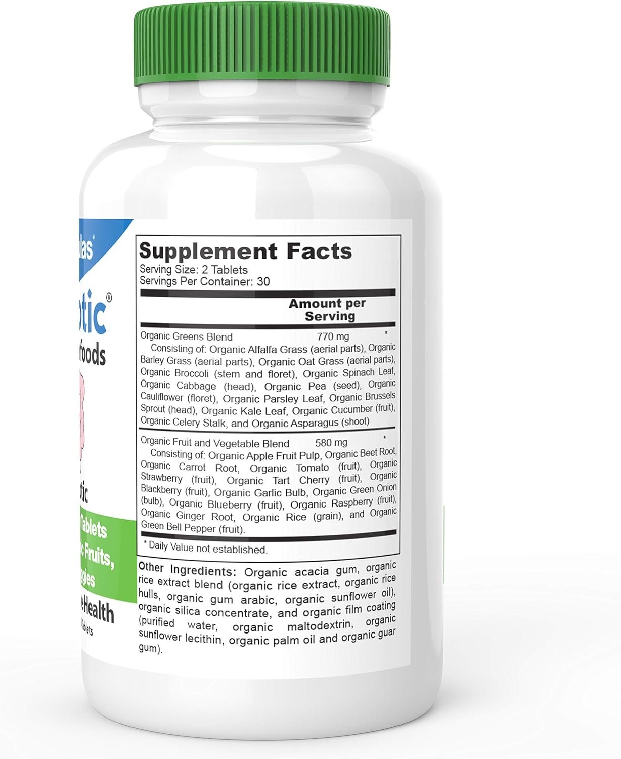 Digestive Health Bundle: DrFormulas Organic Prebiotic Fiber & Nexabiotic Superfood Tabs, 60 Tablets