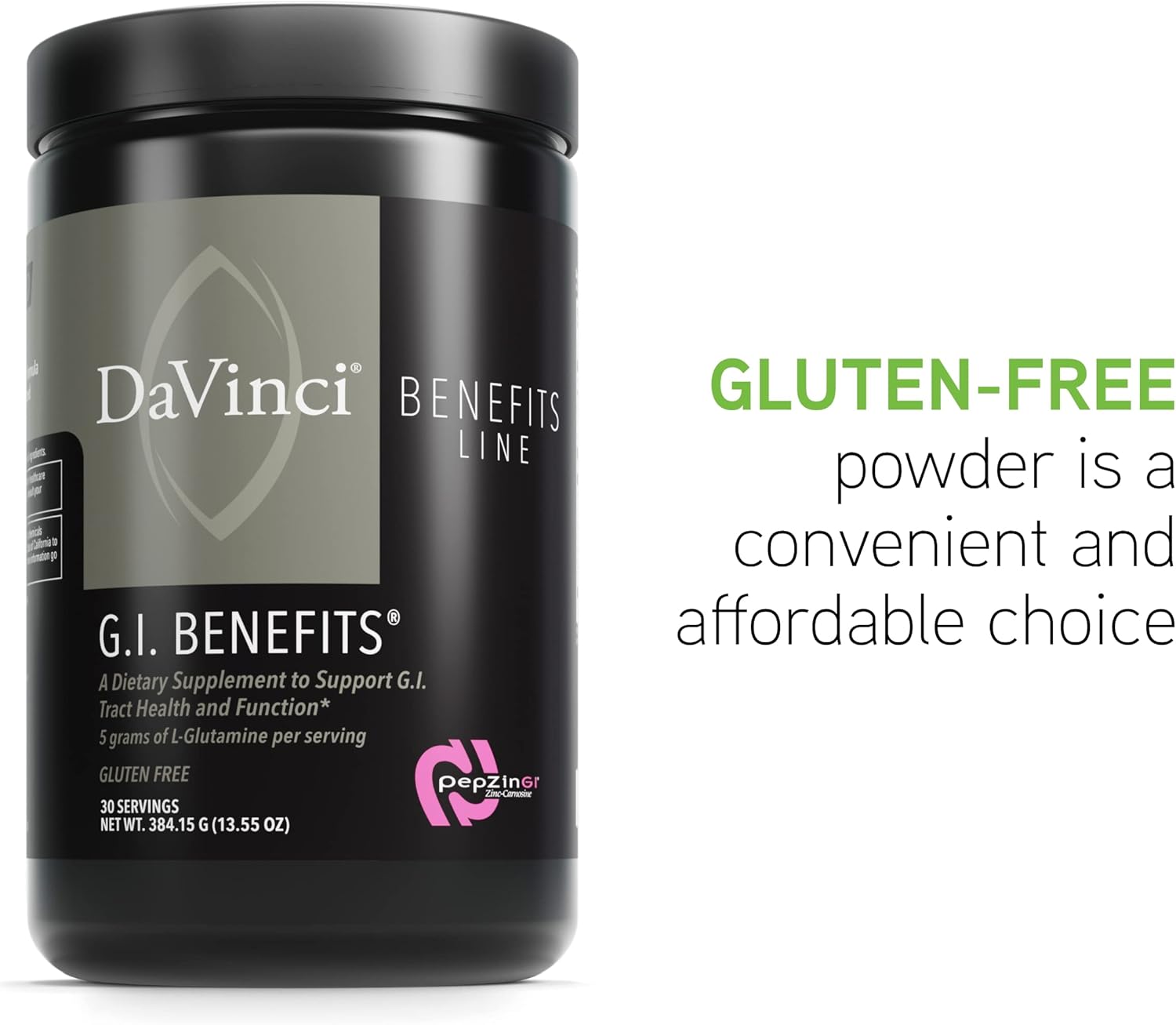 Digestive Health Supplement Powder with Zinc & L-Glutamine for Men & Women - Immune System Support - Gut Health - 30 Servings