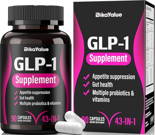 Digestive Wellness Support Supplement with Hops, Green Tea, Probiotics - 90 Capsules