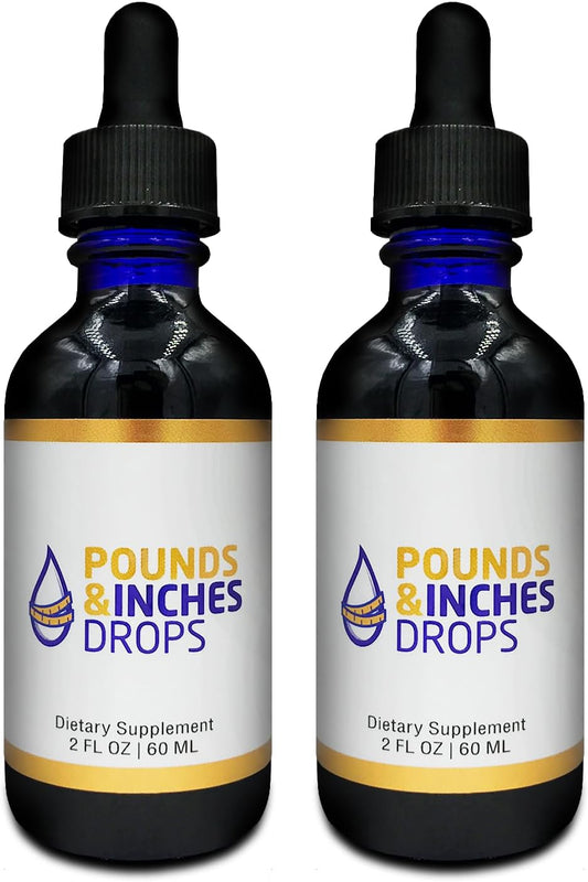 Dirobi Pounds and Inches Drops - Liquid Weight Loss Supplement for Women and Men - Blueberry Flavor - Diet Pill Alternative