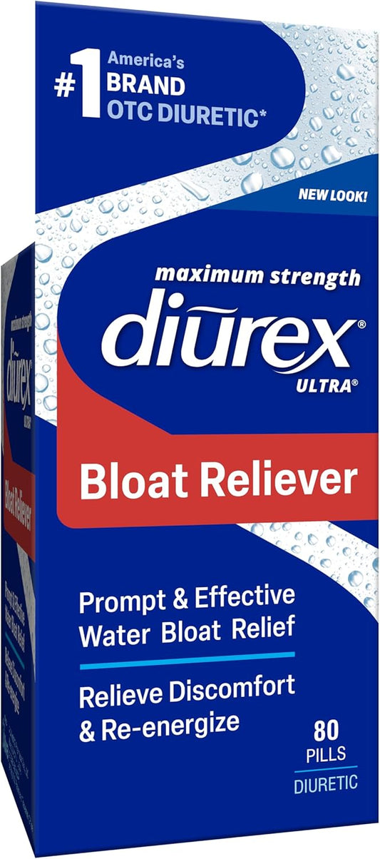 Diurex Ultra Water Pills - Reduce Bloating & Boost Energy - 80 Count