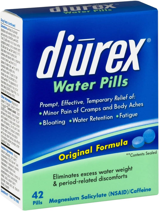Diurex Water Pills, 42-Count x 2 Pack - Fast-Acting Diuretic for Bloating & Water Retention
