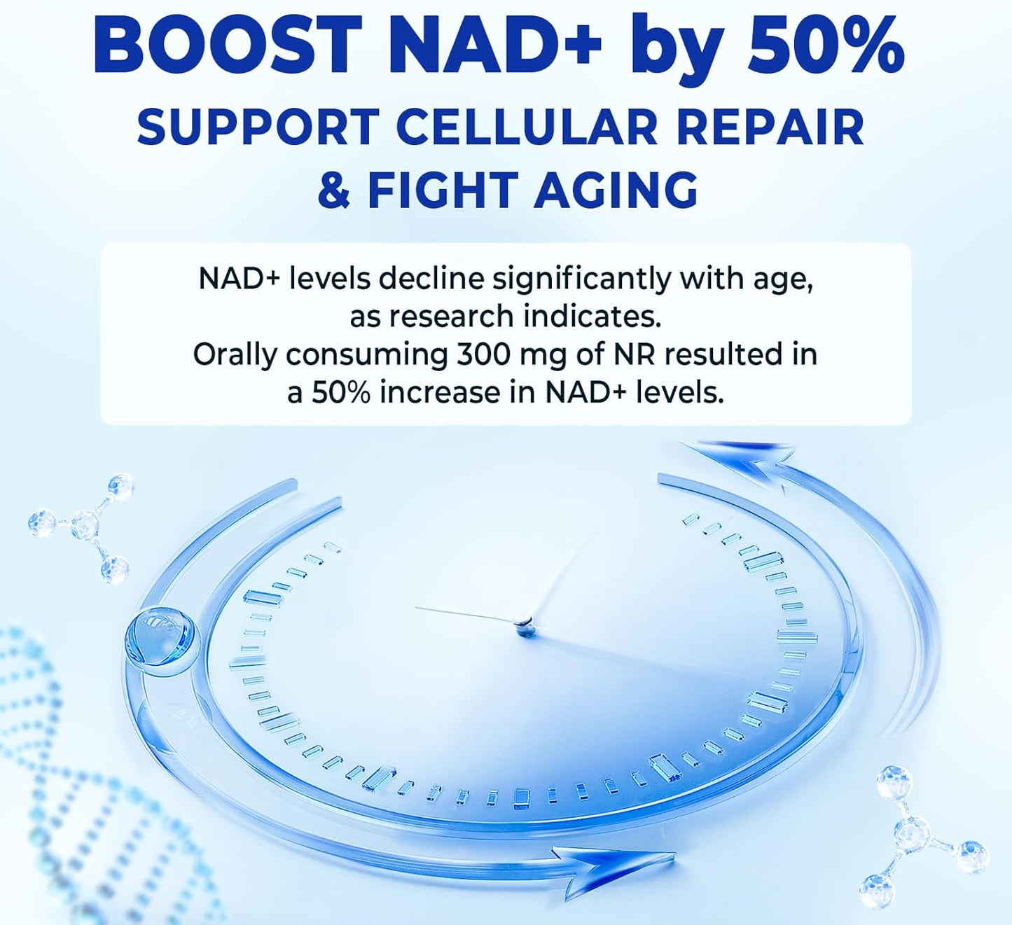 Divinity Nutra NAD+ Boost Supplement: Anti-Aging & Cell Regeneration, Cellular Energy Support, Patented Formula with NR, Grape Seed, PQQ & Ginkgo - 30 Days Supply