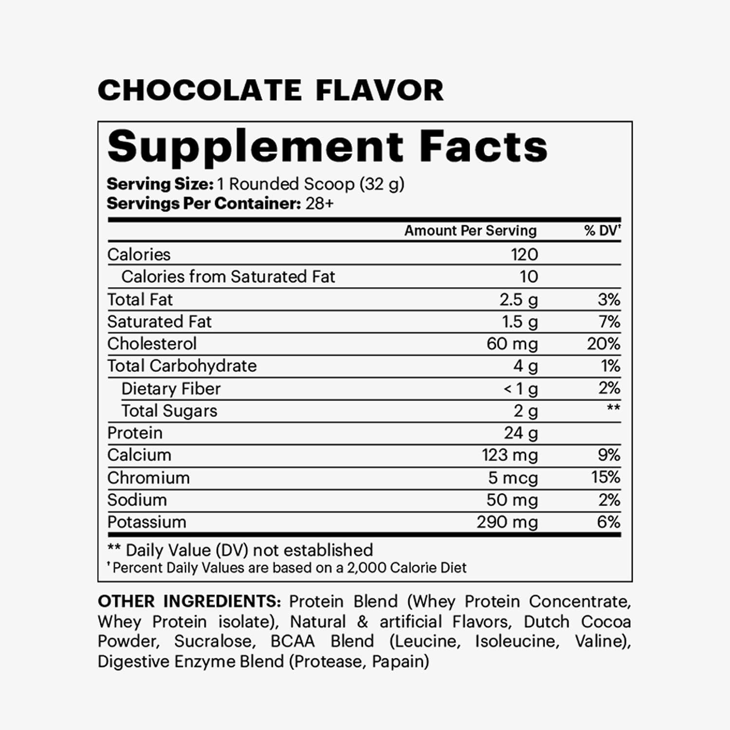 DMoose Fitness Whey Protein Powder - 24g Protein, 130 Calories, 5.1g BCAAs - Natural Muscle Gain Supplement - Chocolate/Vanilla, 2lbs