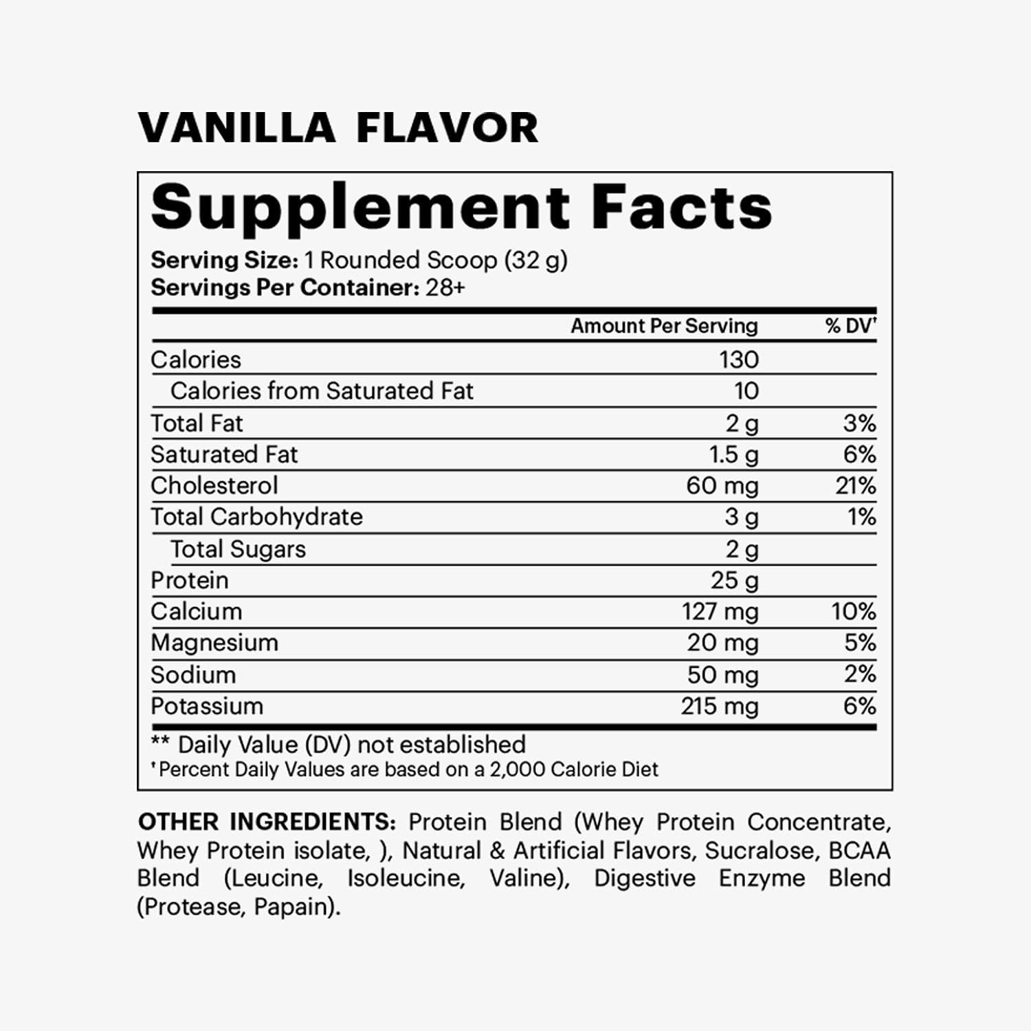 DMoose Fitness Whey Protein Powder 24g Protein 130 Calories 5.1g BCAAs Natural Muscle Gain Powder Chocolate/Vanilla 2lbs