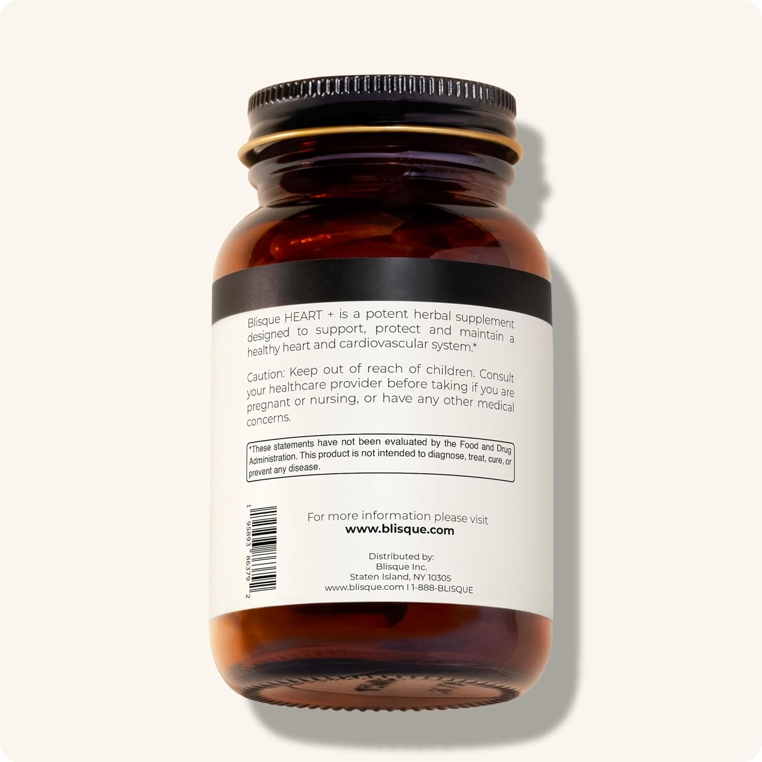 Doctor-Approved Blisque Supplement for Heart Health and Circulation | Natural Blood Pressure Support with CoQ10, Hawthorn Berry, Beet Root, Turmeric | 90 Capsules