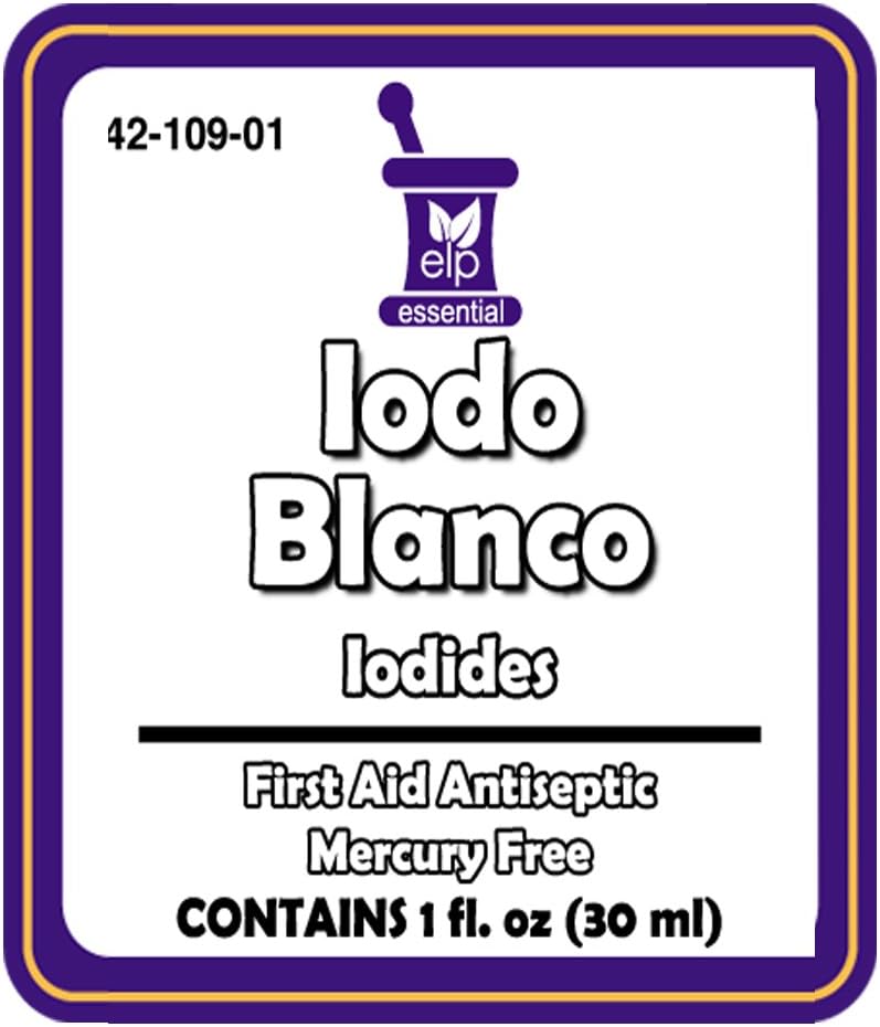 Doctor ELP Essential Colorless White Clear Iodine Tincture YODO Blanco 1 oz Bottle