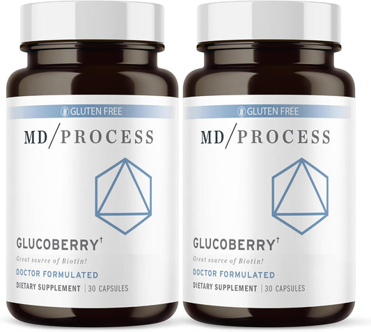 Doctor Formulated GlucoBerry Maqui Berry Extract Capsules with Chromium Picolinate - Blood Health Support Supplement with Biotin and Gymnema Sylvestre - 60 Capsules, 2 Pack