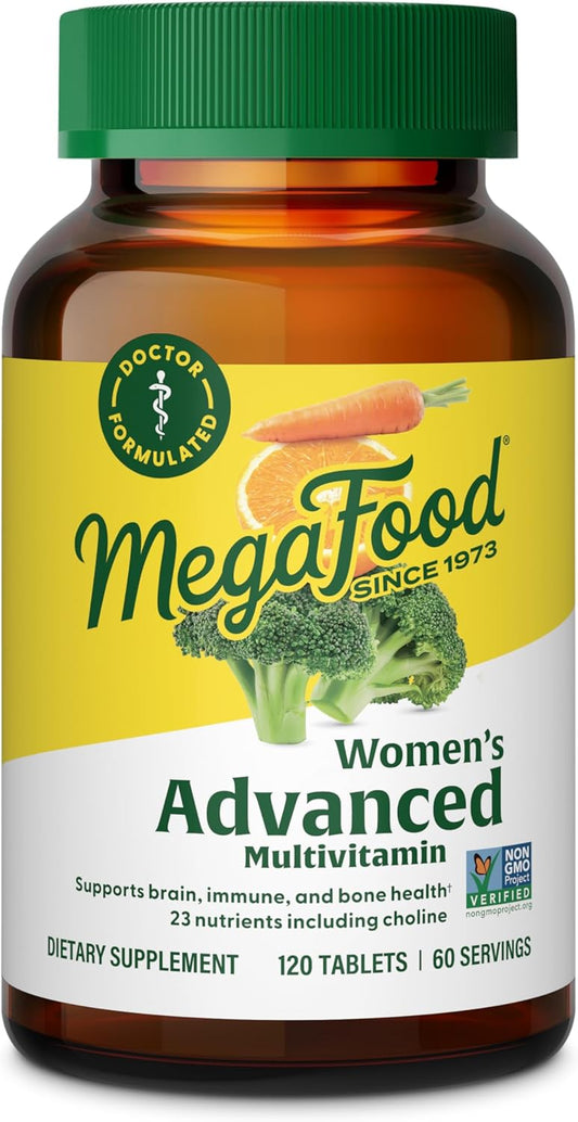 Doctor-Formulated Women's Advanced Multivitamin with Iron, Choline, Vitamin D, Vitamin C, and Zinc for Brain Health and Immune Support - Non-GMO Vegetarian Tablets - 120 Tabs