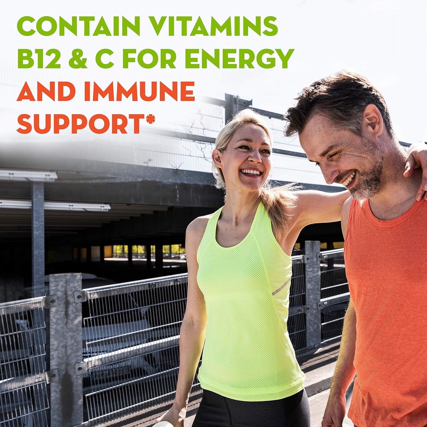Doctor Recommended Citrus Flavor Probiotic Gummies for Gut Health & Immune Support with Vitamin C and B12 - 50 Count