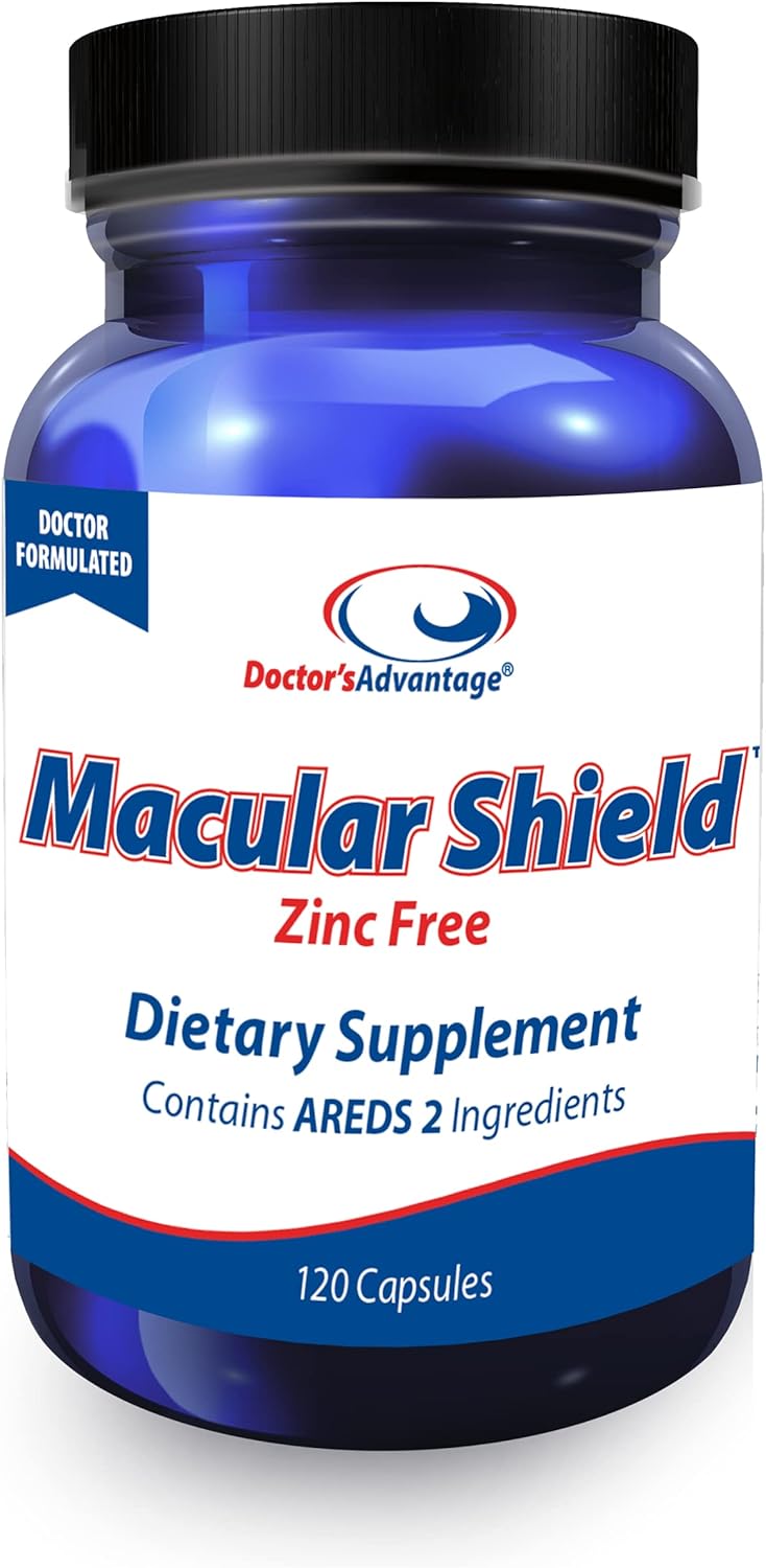 Doctor's Advantage Areds 2 Zinc-Free Multivitamin Macular Shield - Eye Health Support with Lutein & Zeaxanthin - 120 Count