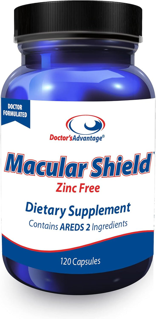 Doctor's Advantage Areds 2 Zinc-Free Multivitamin Macular Shield - Eye Health Support with Lutein & Zeaxanthin - 120 Count
