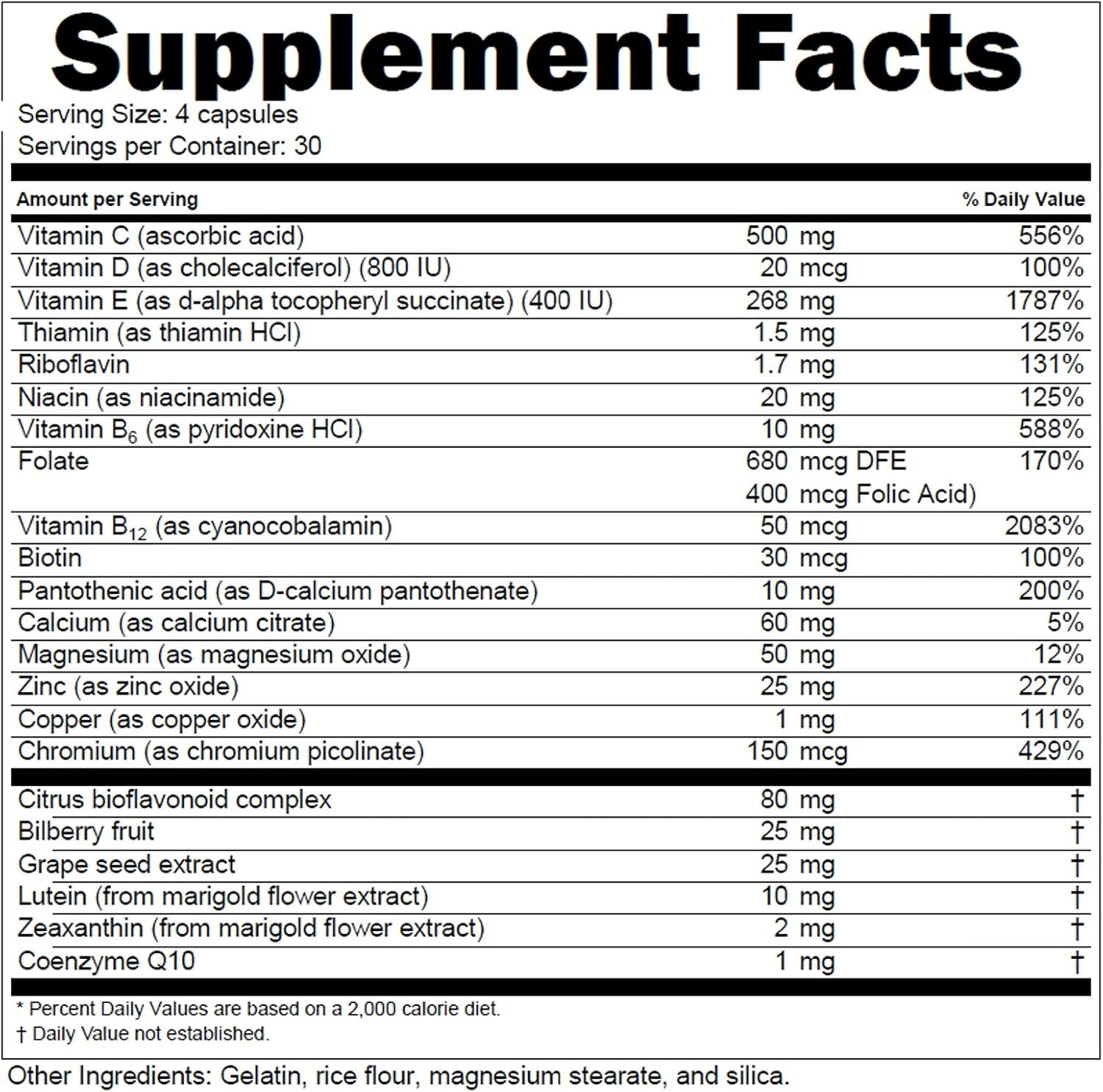Doctor's Advantage Macular Shield Areds 2 Plus Multivitamin with Lutein & Zeaxanthin for Healthy Macular Function - 120 Count