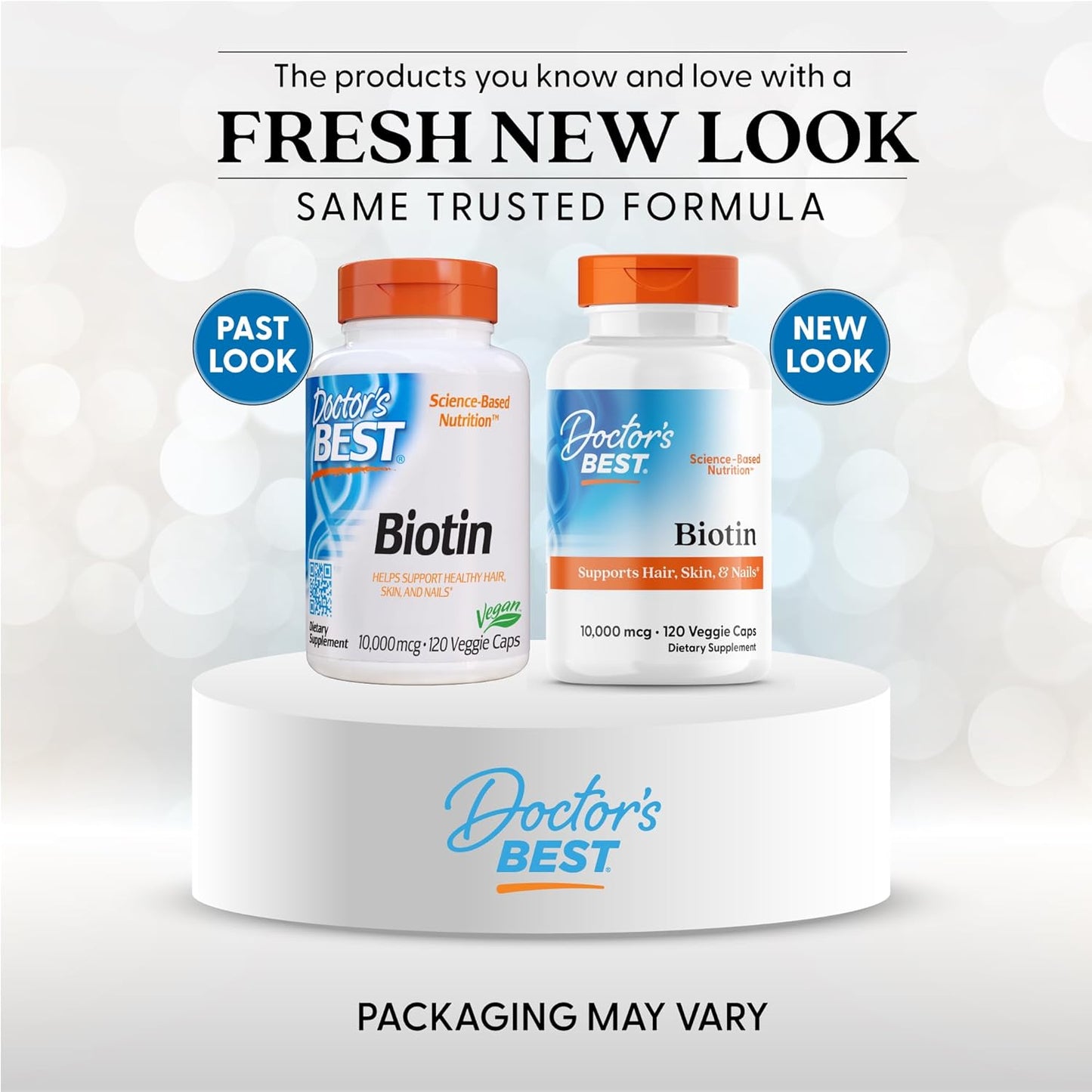 Doctor's Best Biotin Supplement for Hair, Skin, Nails - 120 Capsules