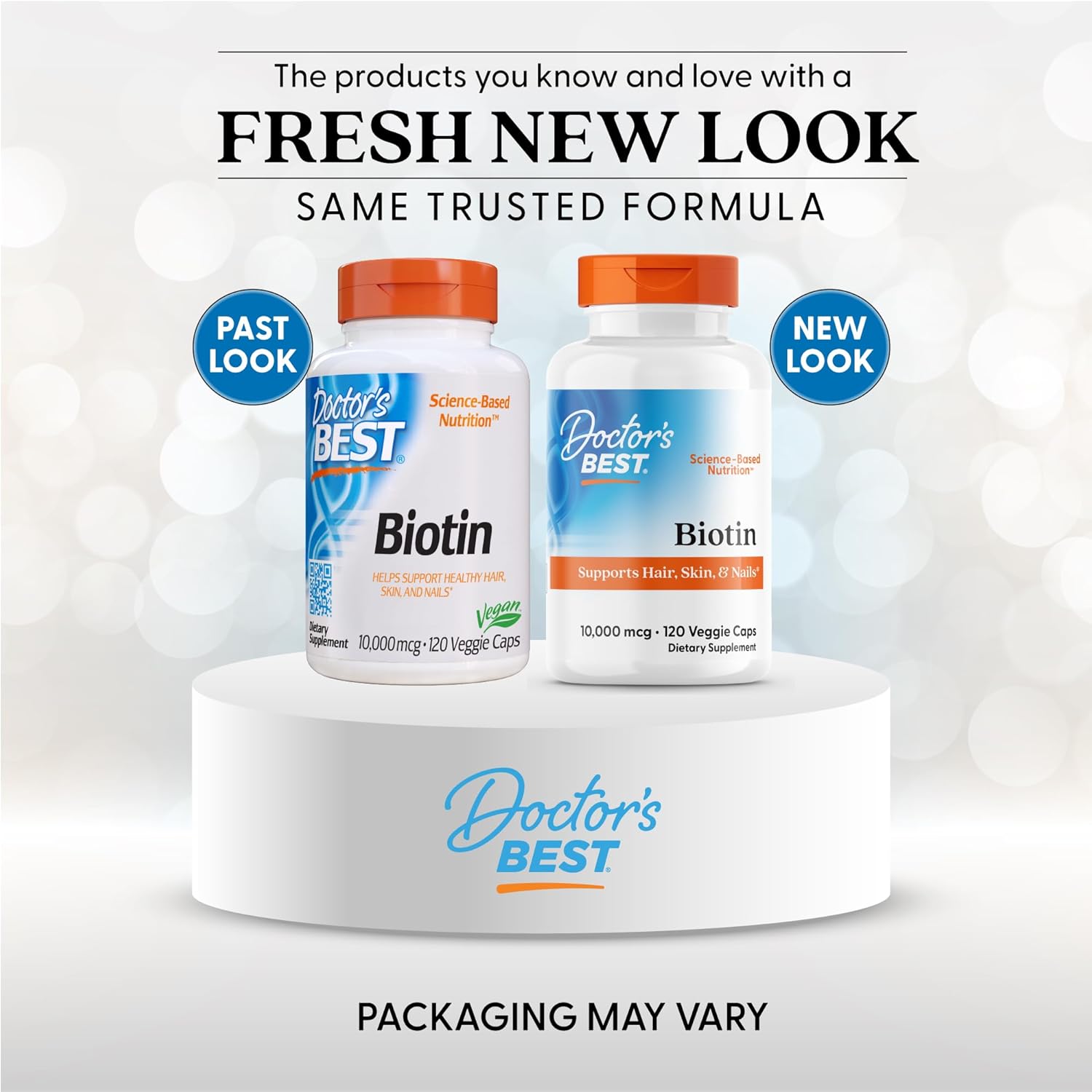 Doctor's Best Biotin Supplement for Hair, Skin, Nails - 120 Capsules