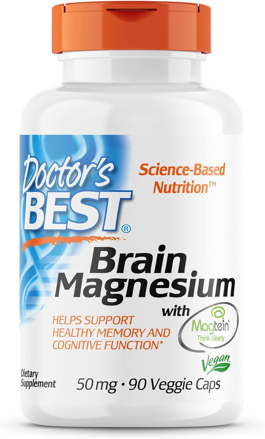 Doctor's Best Brain Magnesium Capsules - 90 Vegetable Capsules