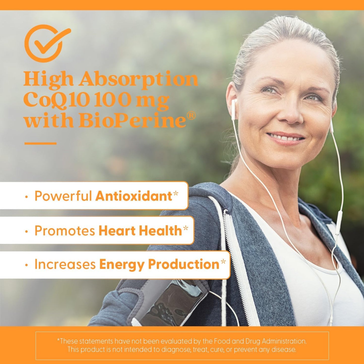 Doctor's Best High Absorption CoQ10 with Bioperine for Heart Health & Energy, Non-GMO, Vegan, 100mg, 120 Capsules