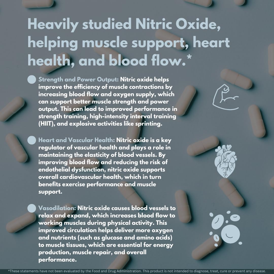 Doctor's Priority Nitric Oxide Booster - Promotes Healthy Blood Pressure, Boosts Blood Flow, Supports Cardiovascular and Muscle Health - 60 Capsules for Men and Women