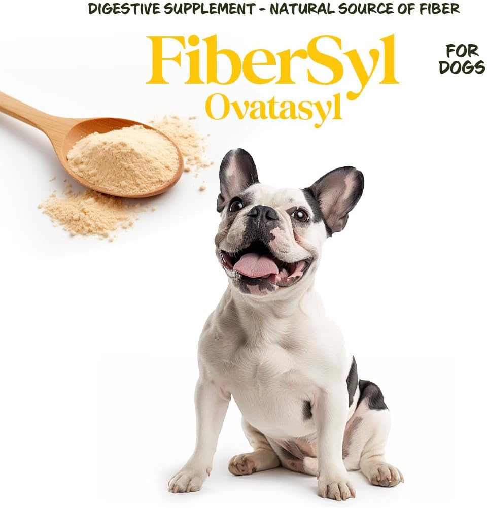 Dog Fiber Supplements with Psyllium Husk Seed for Digestive Health - Constipation Relief & Stool Hardener - 60 Capsules