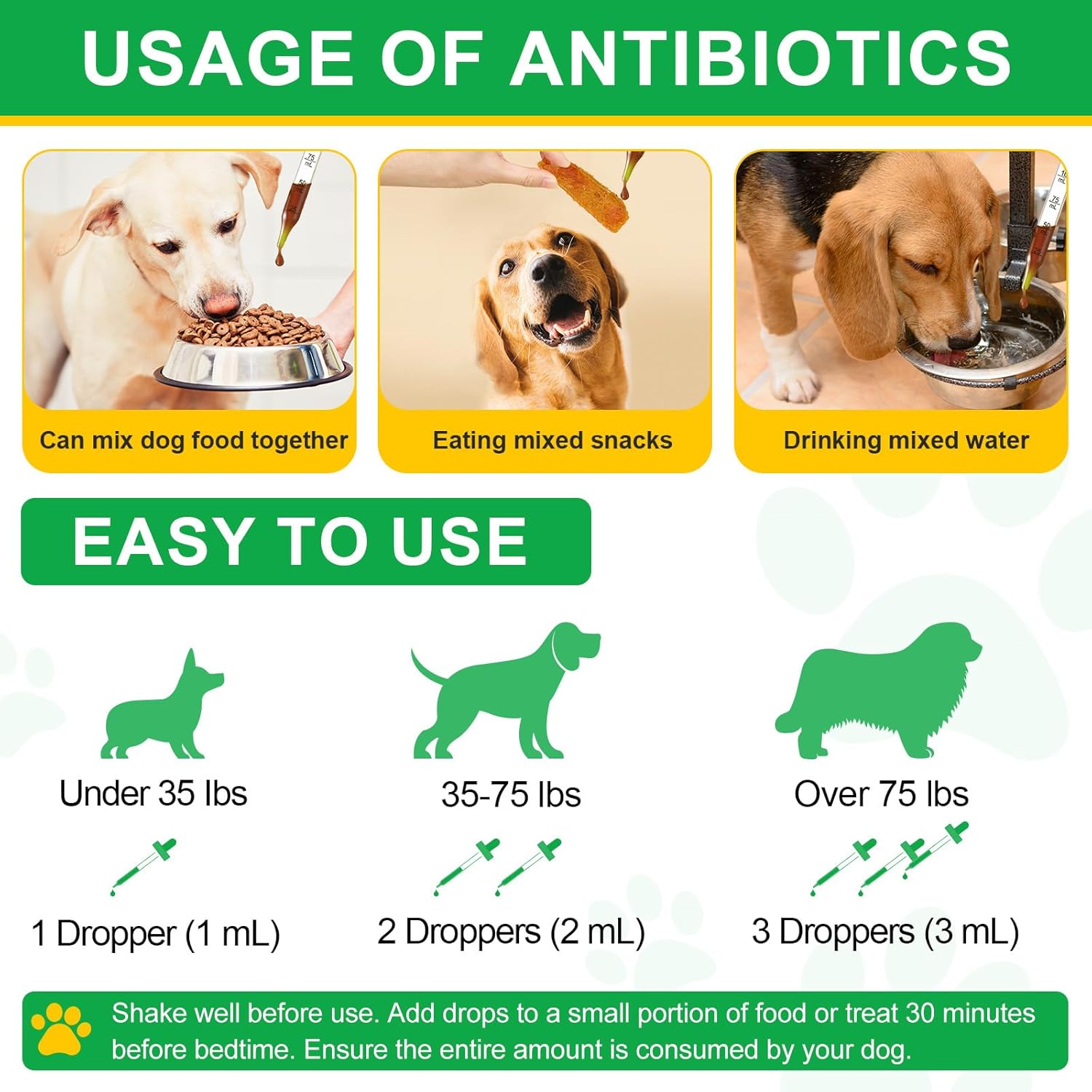 Dog Health Supplement Set: Antibiotics, Multivitamins, Topical Antibiotic for Skin Infections - 1 Piece