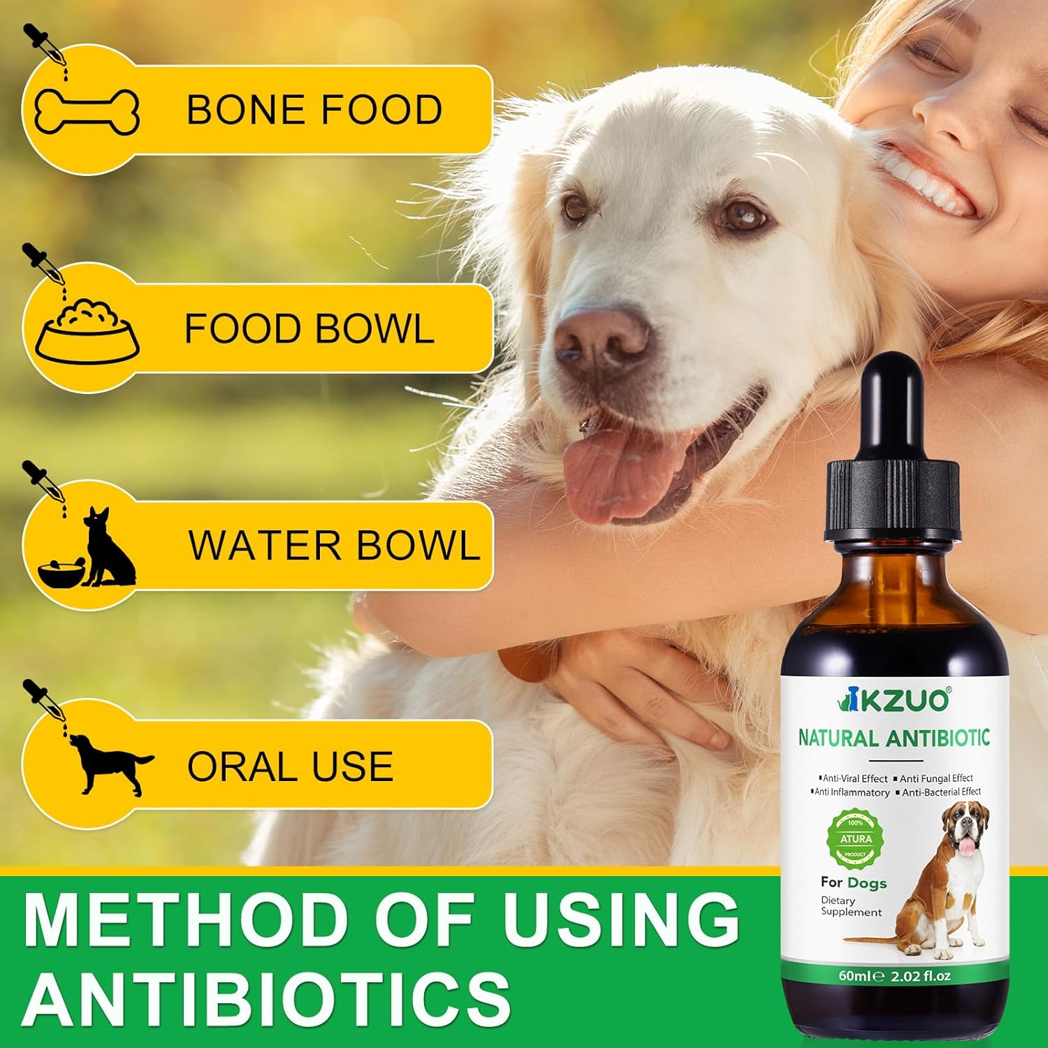 Dog Health Supplement Set: Antibiotics, Multivitamins, Topical Antibiotic for Skin Infections - 1 Piece